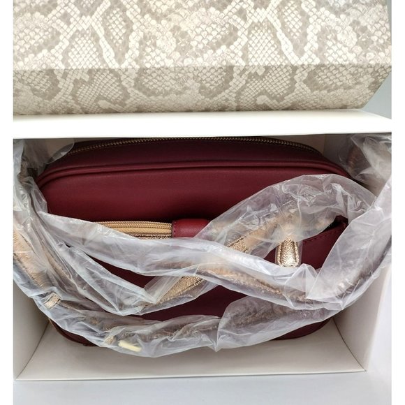 GILI / QVC Bags Gili Cranberry Crossbody Bag With Removable Pouch